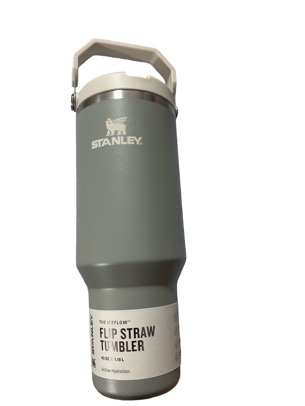 Stanley Ice Flow Flip Straw Tumbler “Sage Grey” ‼️ SCRATCHED‼️